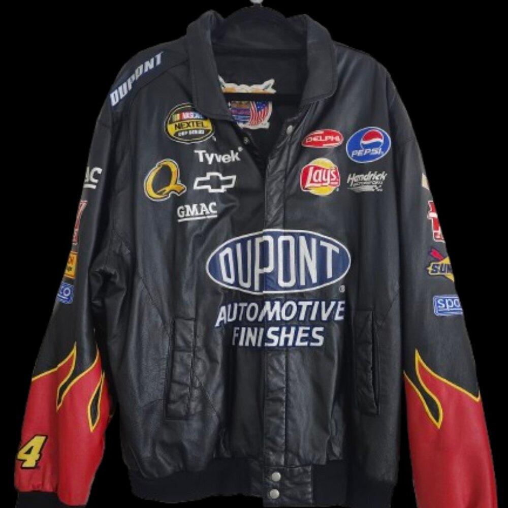 NASCAR Vintage Leather Jeff Gordon Dupont Jacket 2XL